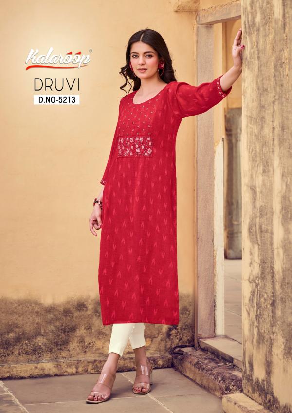 Kalaroop Druvi Fancy Designer Kurti Collection